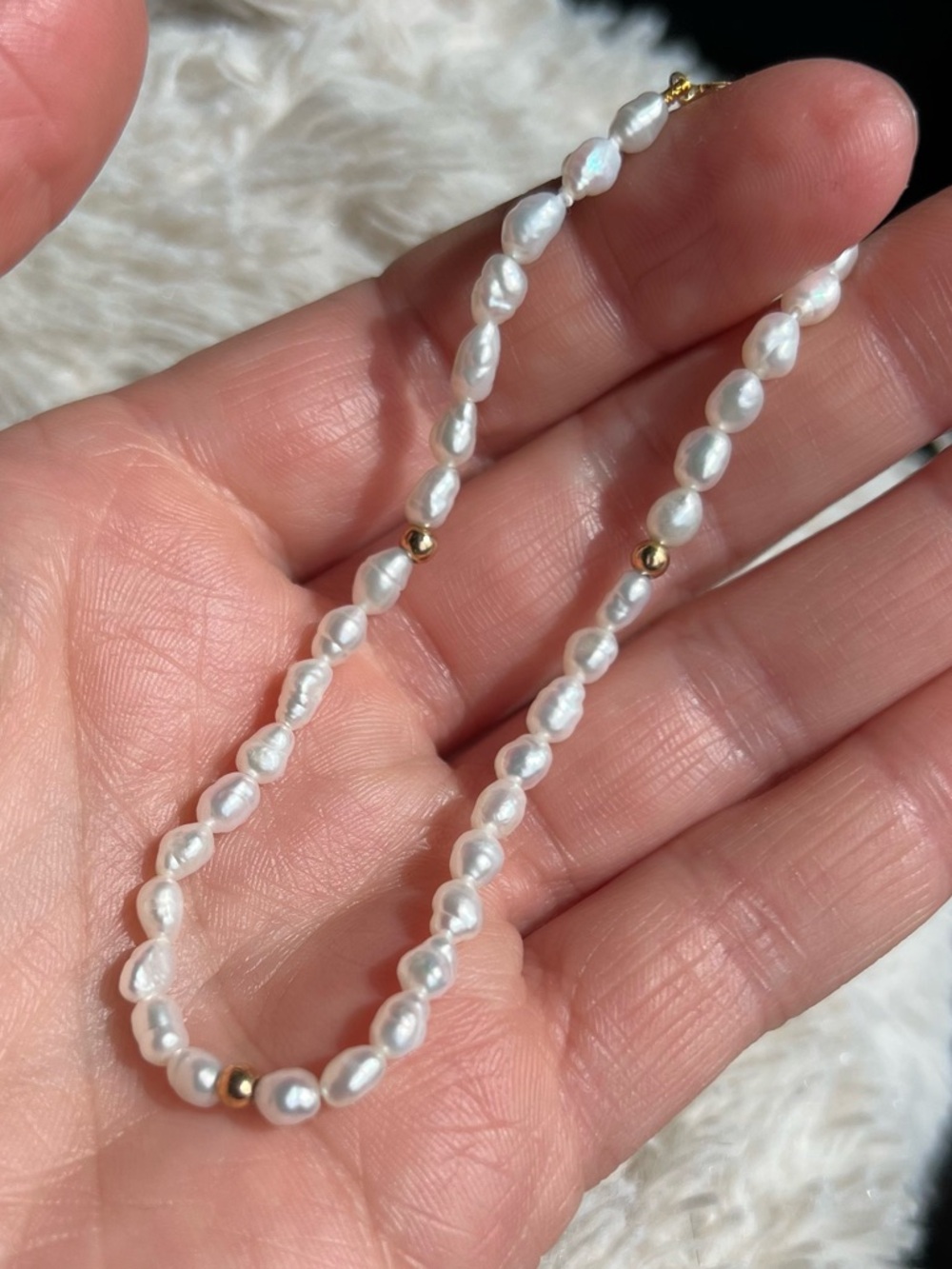 Freshwater Pearl & 14K Gold Bracelet